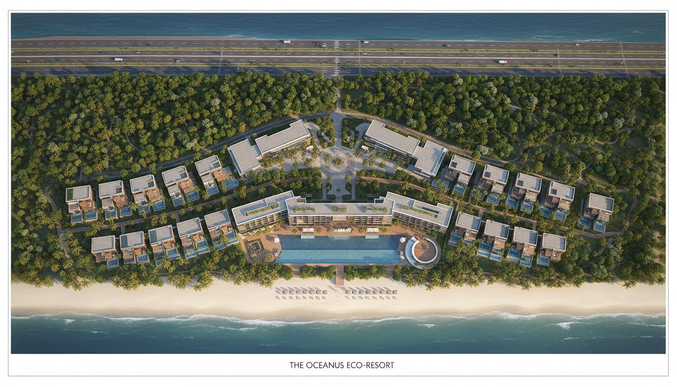 The Linear Oasis 开发项目总体规划鸟瞰图